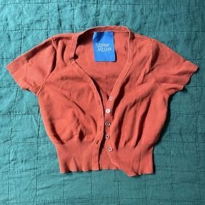 Simon Miller Terracotta Cropped Cardigan